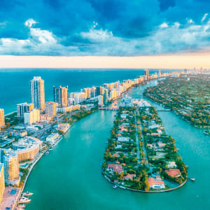 Una vista de Miami desde el cielo 
