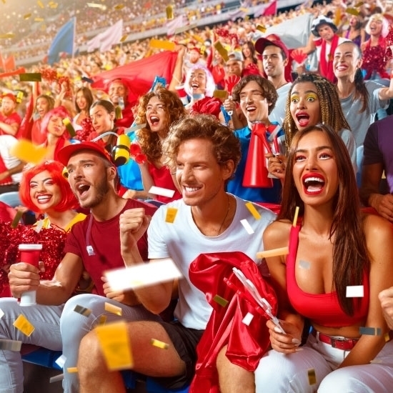 La tribuna de hinchas en un estadio