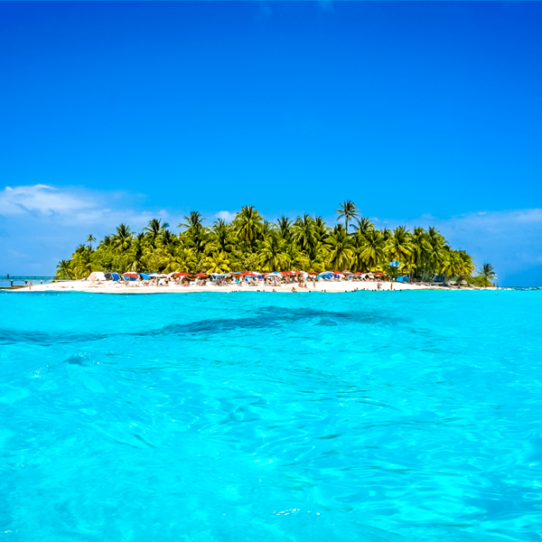 Una isla en la playa de San Andrés