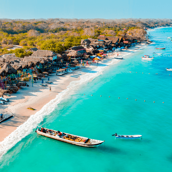 la playa en la costa de Cartagena de Indias