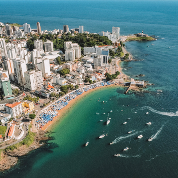 Imagen desde el aire de Salvador de Bahía