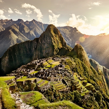 La ciudadela de MachuPicchu al amanecer