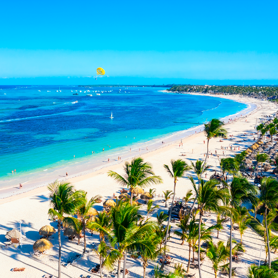 Panorámica Playa en Punta Cana.