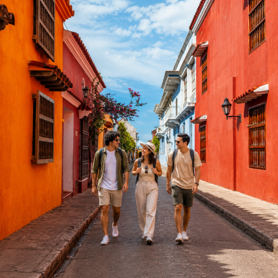 Calles coloridas en Cartagena